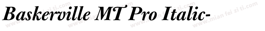 Baskerville MT Pro Italic字体转换